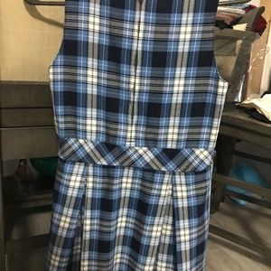 Checkered blue white black dress